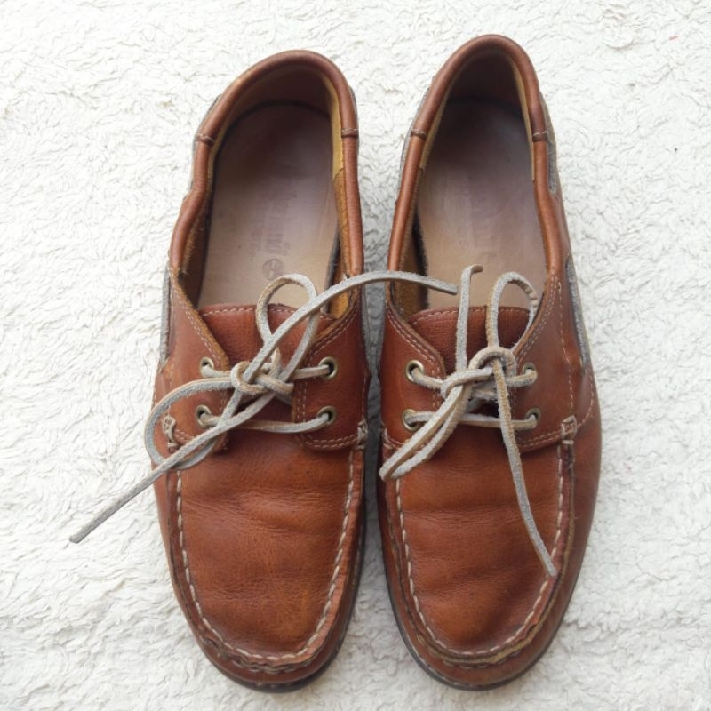 Sepatu Timberland Wanita Coklat Kulit Asli Size 37