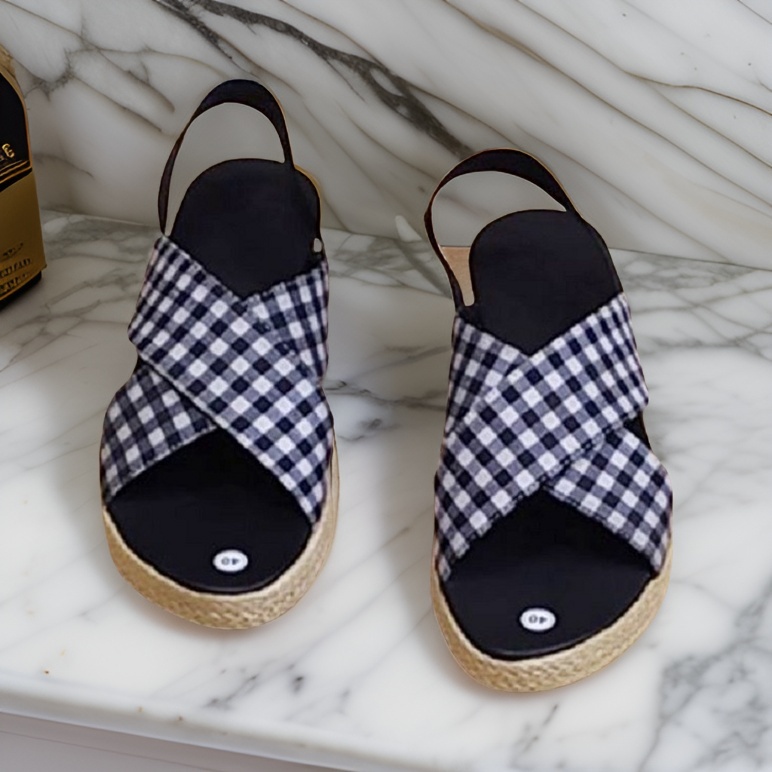 SANDAL FLAT X BALINESE WANITA CEWEK UKURAN BESAR JUMBO BIG SIZE 41 42 43 44