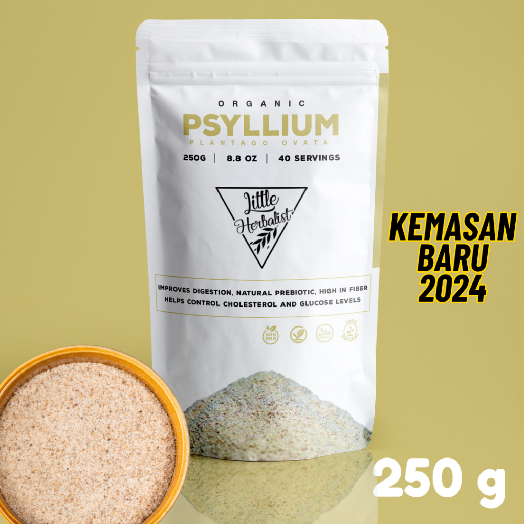 

Psyllium husk powder 250 grams / High Fiber untuk Penurunan Berat Badan, Rasa Kenyang Cepat