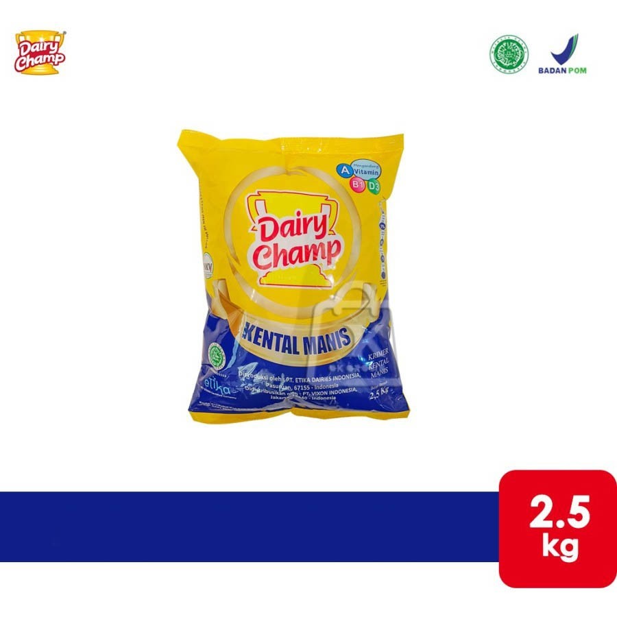 

Susu Kental Manis Dairy Champ Bantalan / Krimer Dairy Champ (2.5kg)