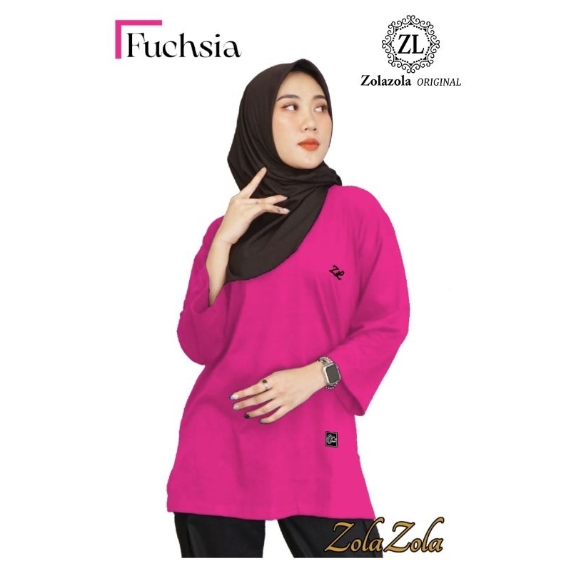 Kaos Wanita Oversize Semi Tunik TERBARU ZolaZola Original SIZE M,L,XL,XXL,XXXL Bisa Buat Saragaman