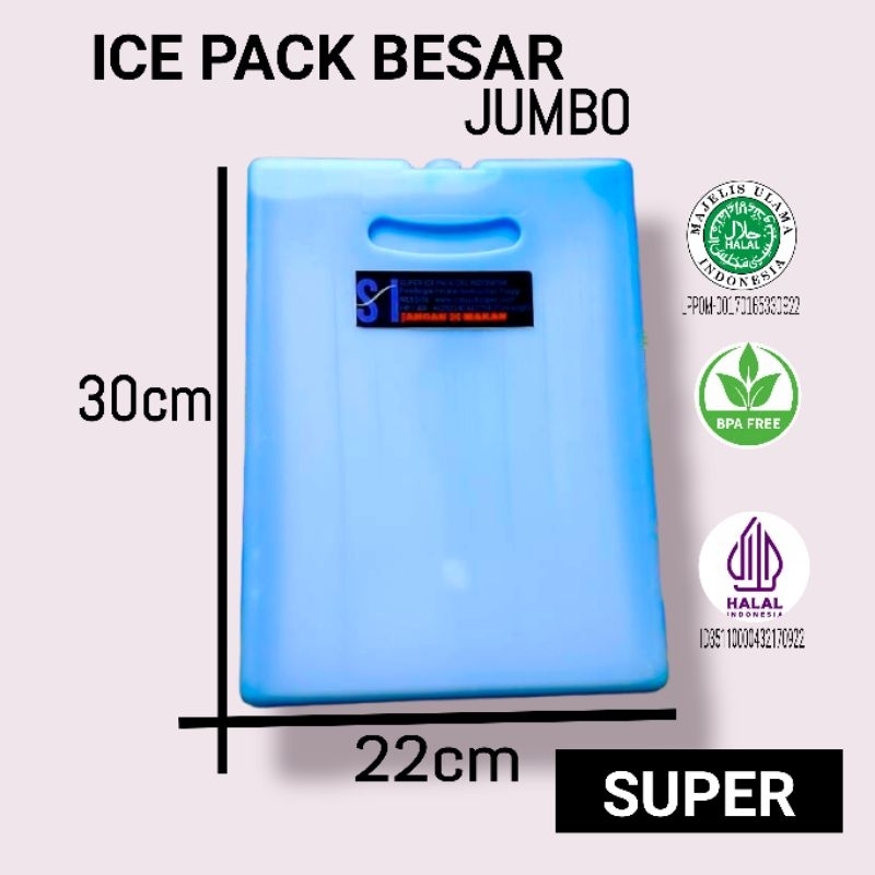 ice pack jumbo 22 x 30 x 3cm ice gel blue besar jumbo termurah dan berkualitas - pendingin es krim i