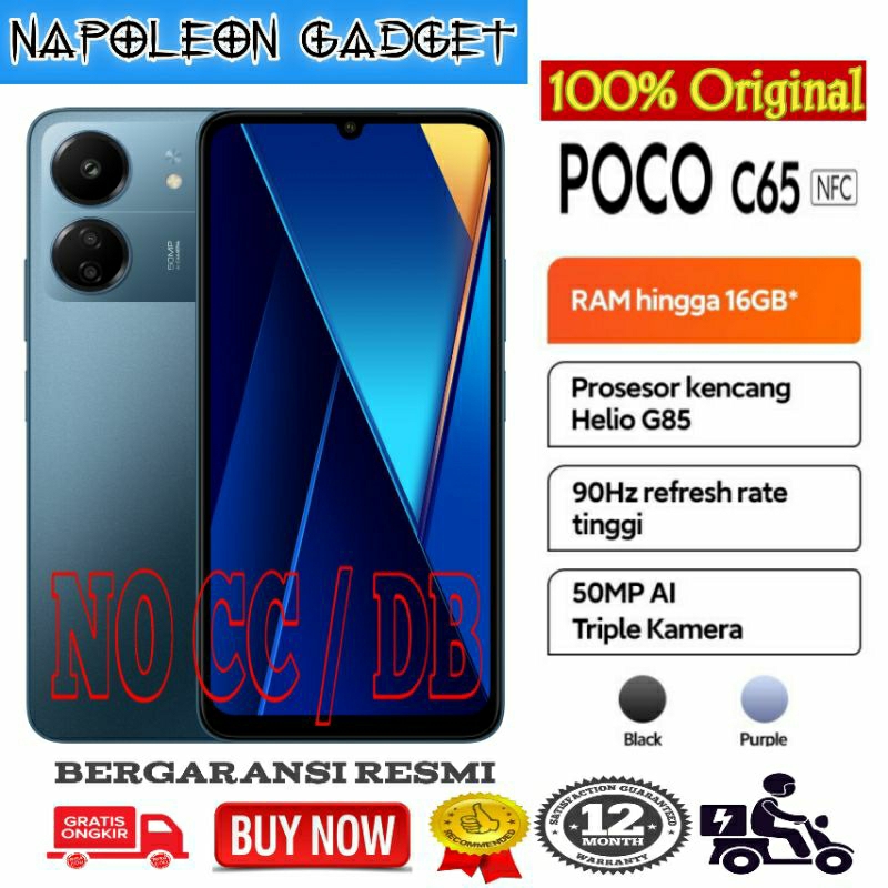 POCO C65 RAM 6/128 8/256 GARANSI RESMI