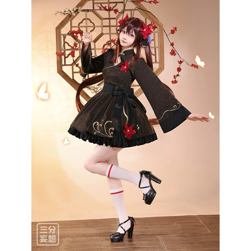 READY 1/3 delusion - hutao hu tao plum blossom dress (L)