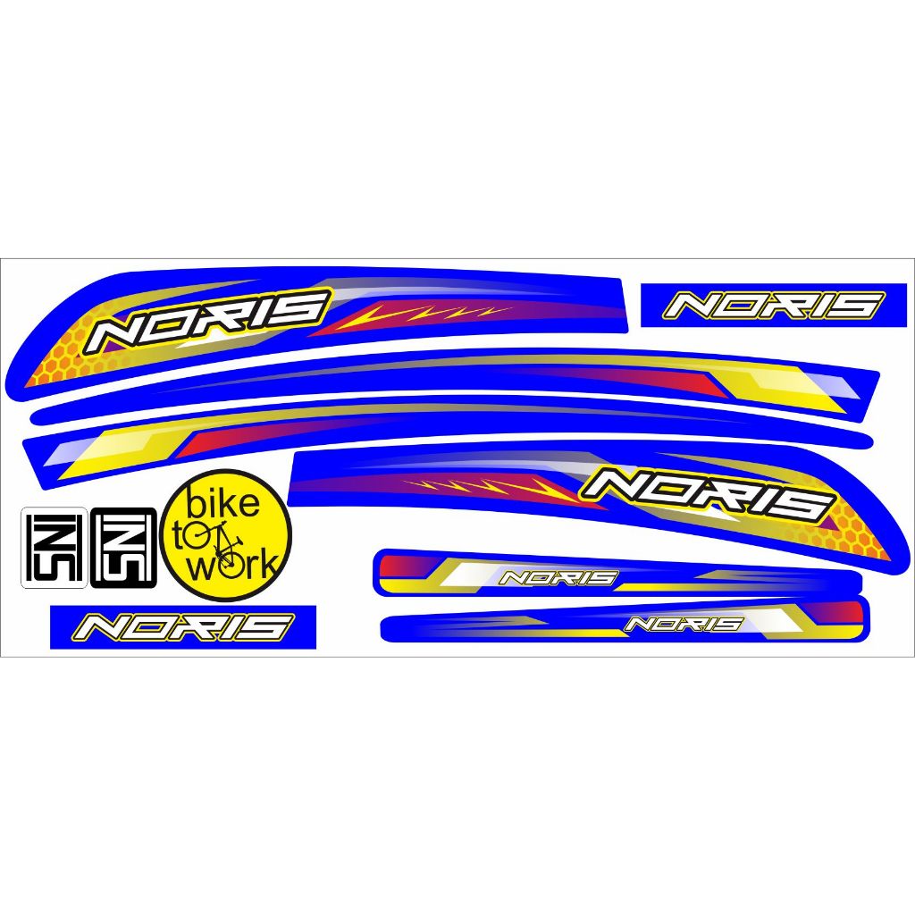 ART STIKER DECAL SEPEDA LIPAT NORIS STRIPING