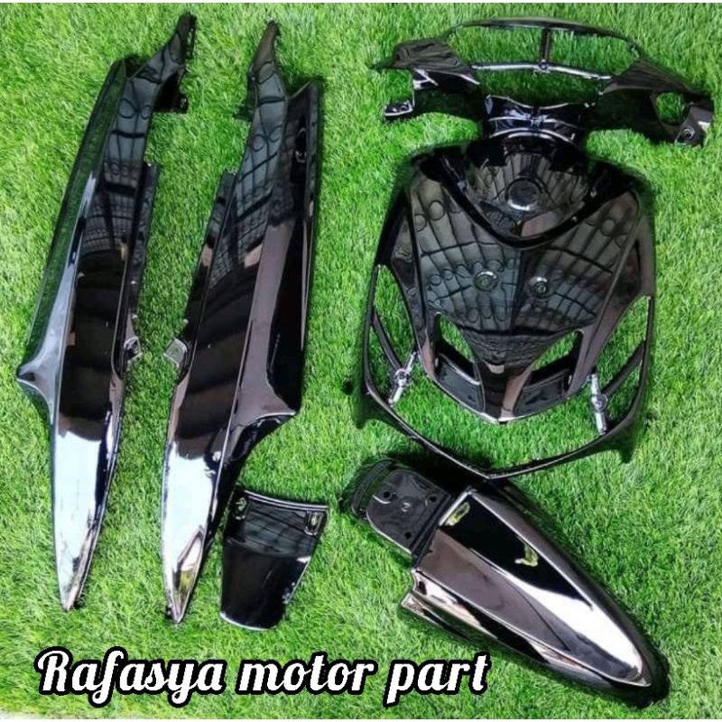Cover Full Body Yamaha Mio Smile/full set body halus Mio smile warna hitam