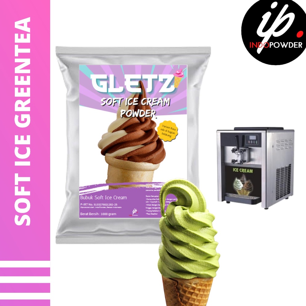 

SUPER DISKON SOFT ICE CREAM GREEN TEA 1Kg Bubuk Es Krim GREEN TEA Bubuk Es Krim SOFT ICE CREAM Powder 1Kg