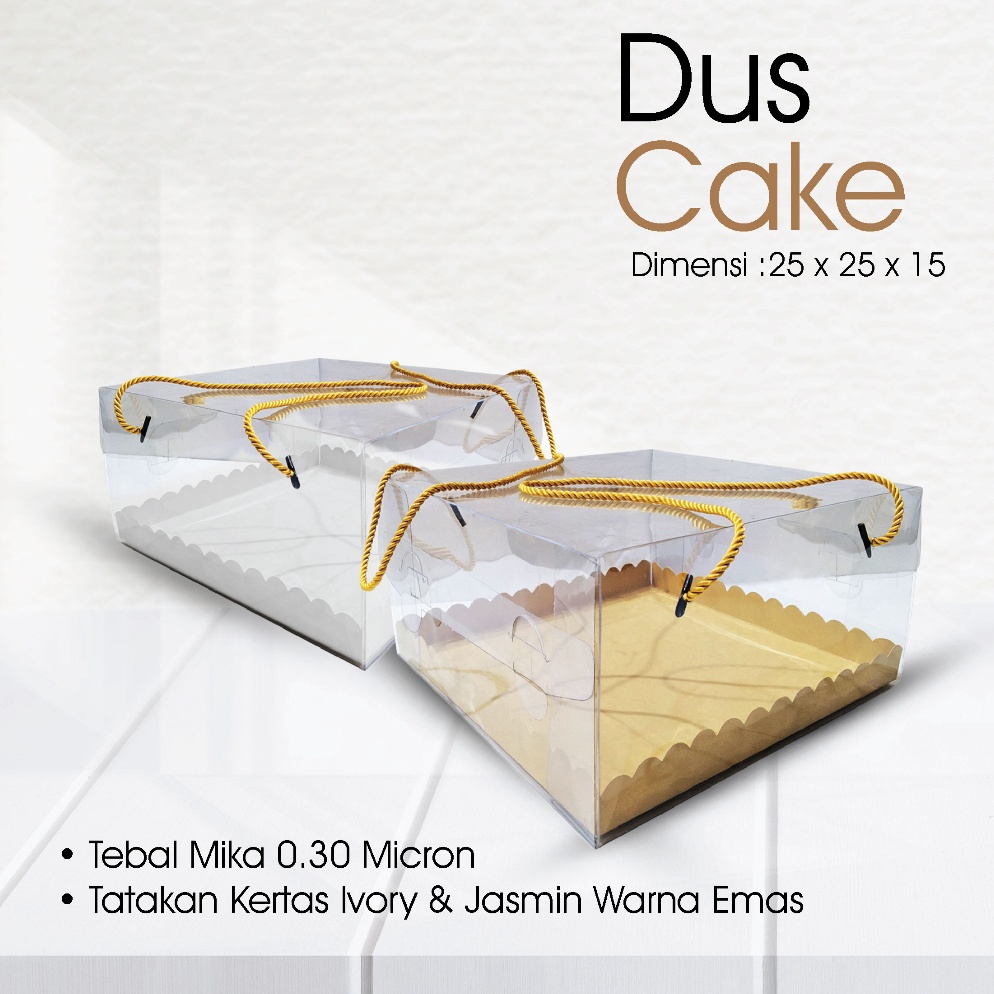 

MURAH LEBAY Kotak Mika Kemasan Kue Uk 25 x 25 x 15 Model Kuncian Kanan Kiri Minimal Order 2 Biji