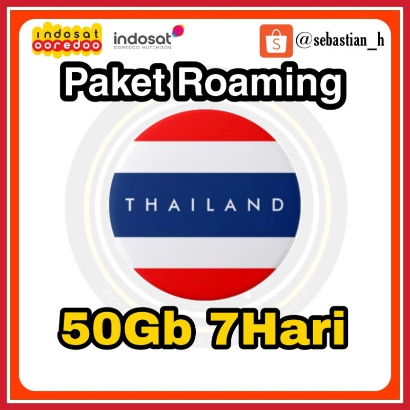 Paket Internet Thailand 50GB ROAMING THAILAND Indosat IM3