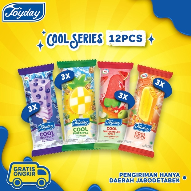 

FREE ONGKIR Joyday Ice Cream Package Cool Series Pack Isi 12pcs Eskrim Stik