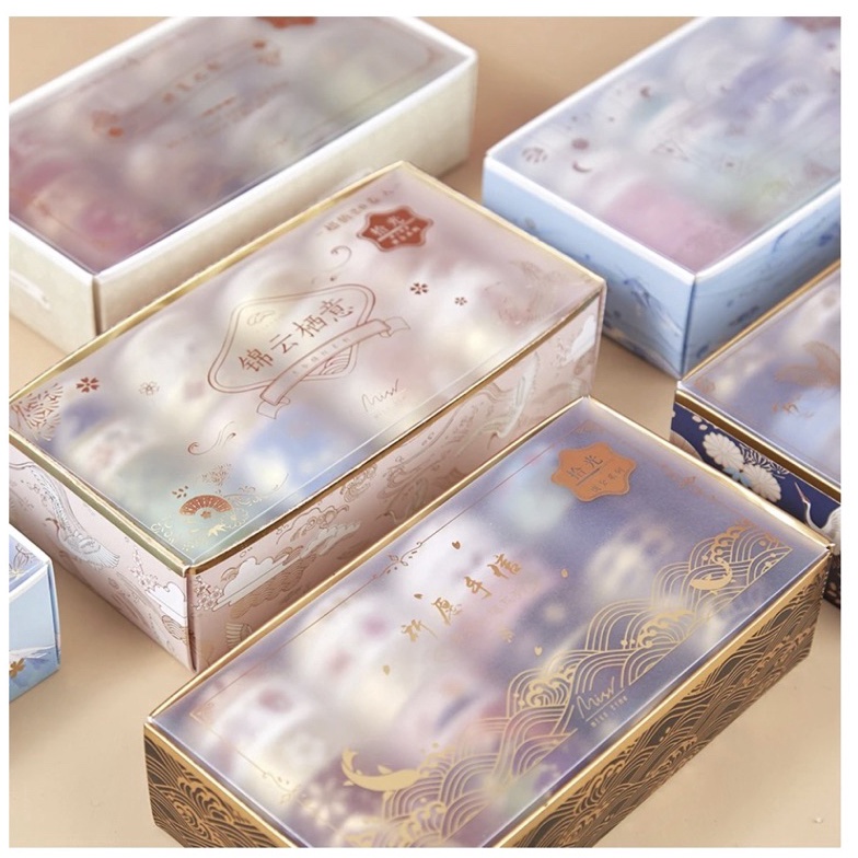 

Terkini washi tape selotip premium set 2 gold foil jepang QJM