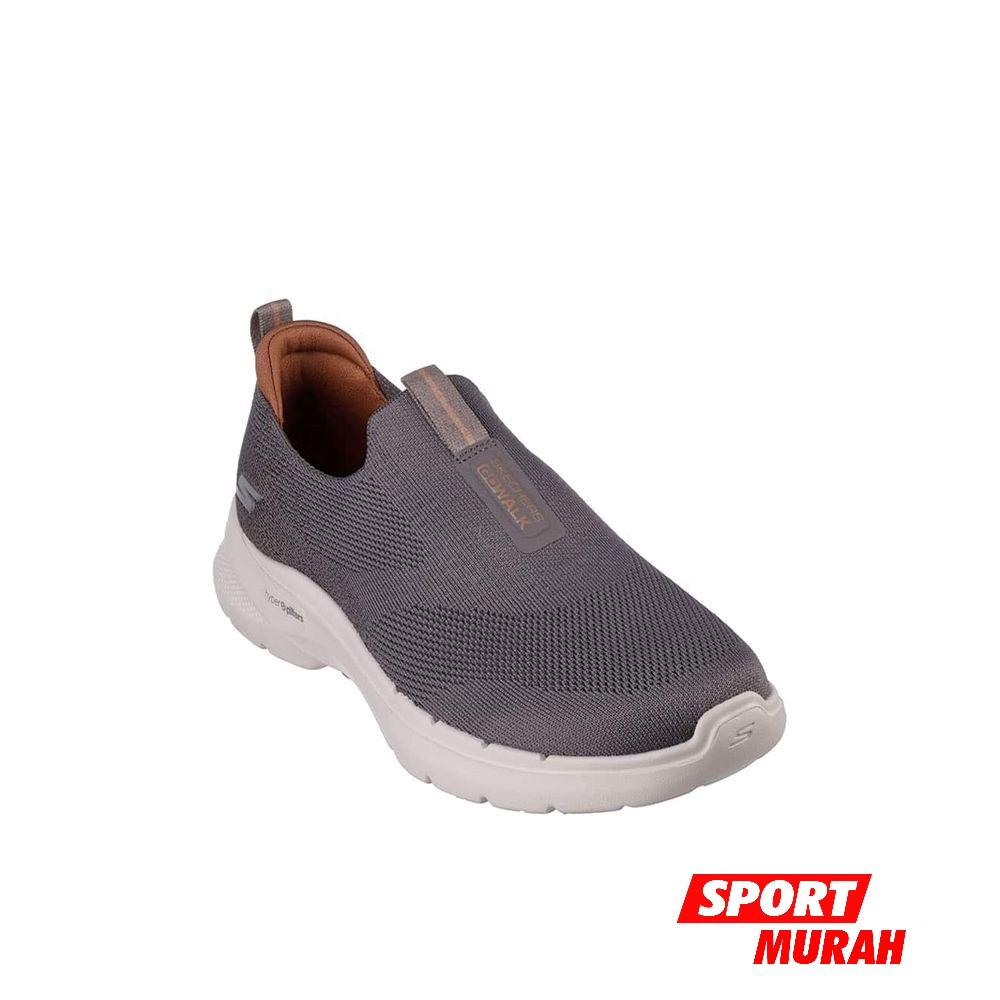 SEPATU RUNNING SKECHERS GO WALK 6 SENAKERS MEN TAUPE 16202T