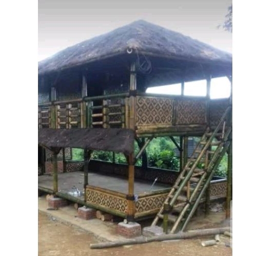 saung bambu tingkat ukuran besar cocok untuk majelis