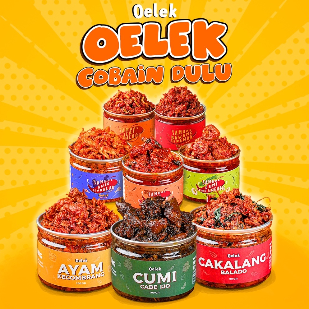 

Super Promo Oelek Cobain Dulu Cakalang Balado Cumi Cabe Ijo Ayam Kecombrang Sambal Cumi Sambel Ayam Suwir Sambal Sei Sambal Teri HKL