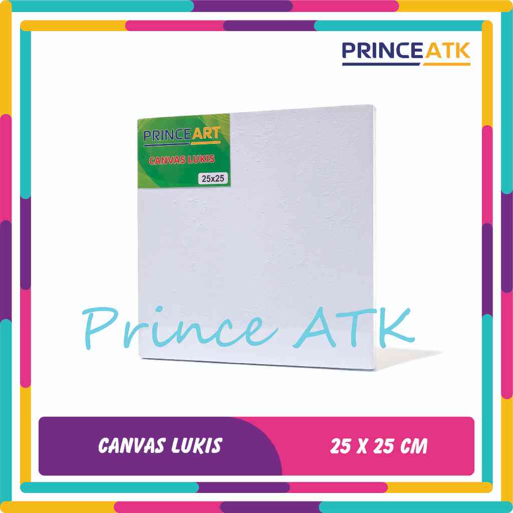 

[PRINCE ART] Canvas / Kanvas Lukis Putih Ukuran 25 x 25 Cm