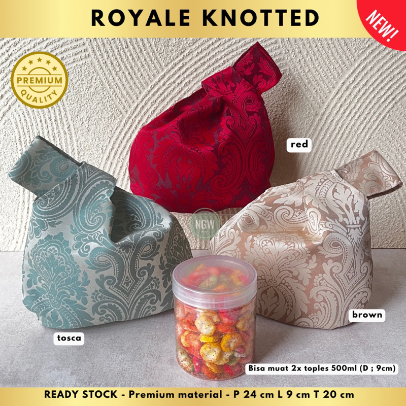 

Royal knotted bag 24x9x20 tas hampers goodie bag souvenir premium