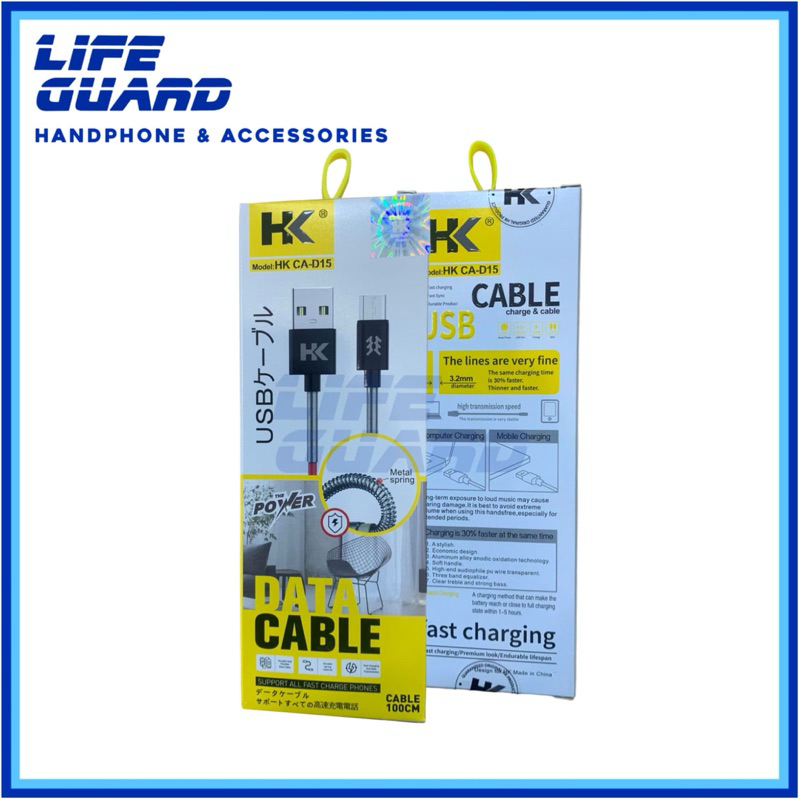 KABEL DATA HK CA-D15 TYPE C USB FAST CHARGING DATA CABLE 100CM