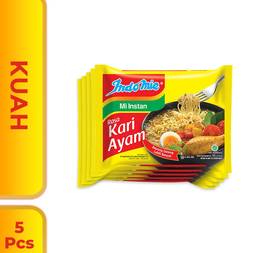 

ORIGINAL 5 Pcs Indomie Kuah Kari Ayam
