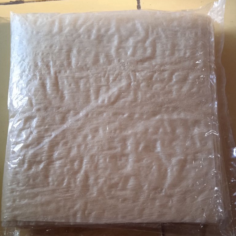 

COD TERMURAH Kulit tahu Tawar uk 15x15cm Warna Putih isi 5 Lembar MUI HALAL