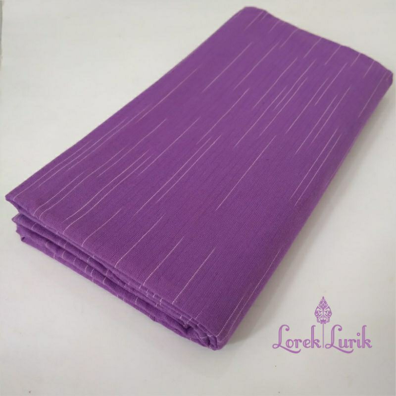 Kain Lurik Gerimis Ungu / Kain Tenun Lurik Gerimis Ungu Halus