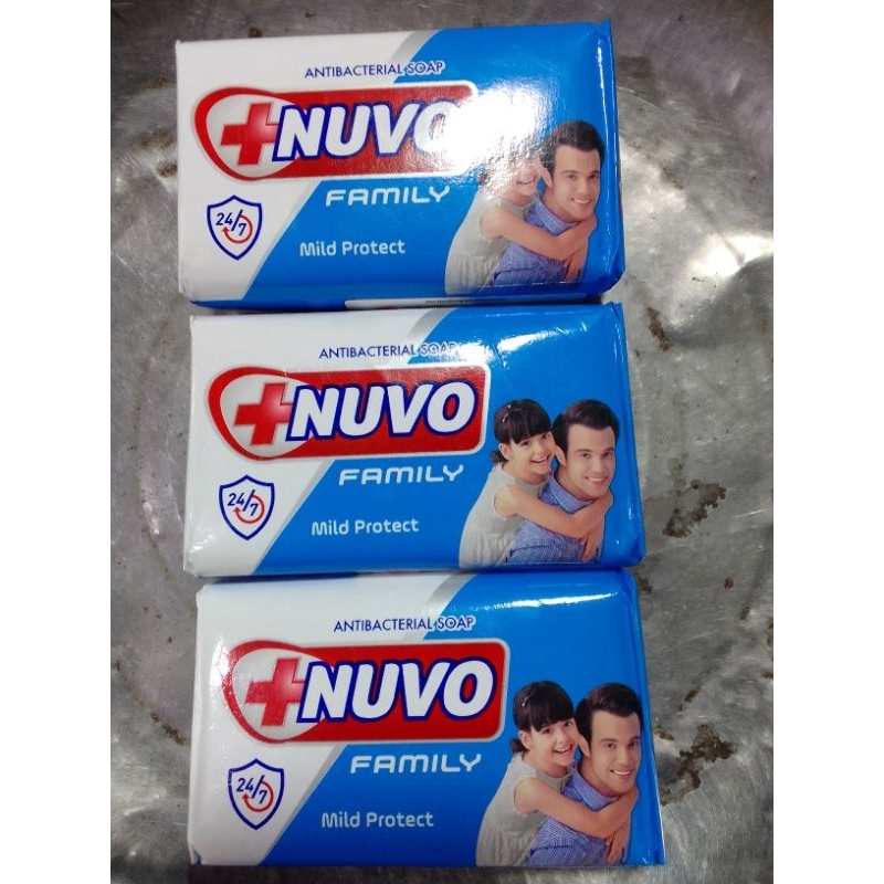 Sabun batang nuvo 2 varian biru dan merah