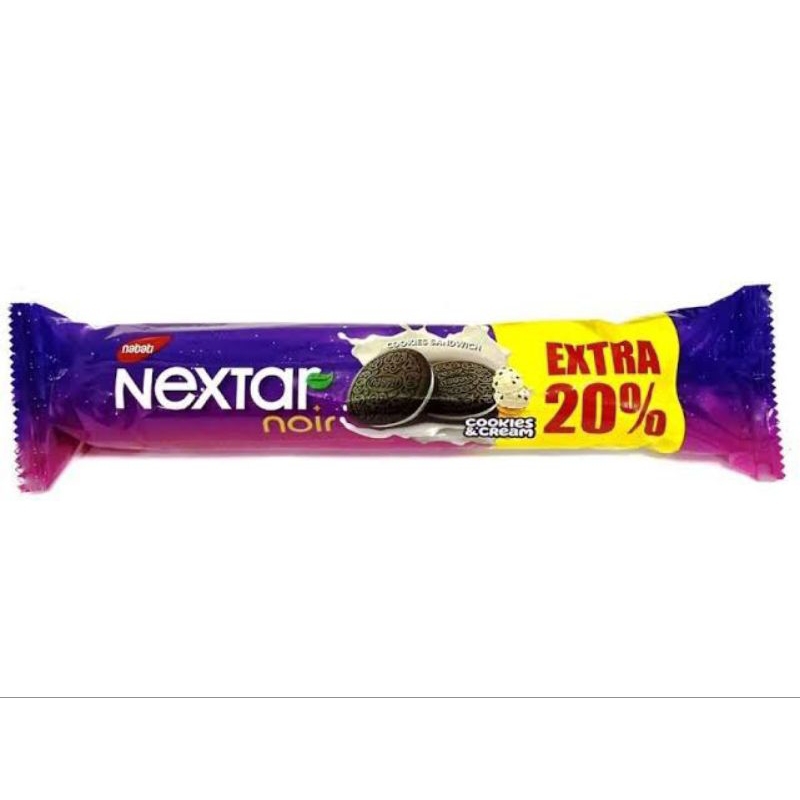 

Nabati Nextar Noir Sandwich Coklat Cookies and Cream 133 Gram PROMO MURAH