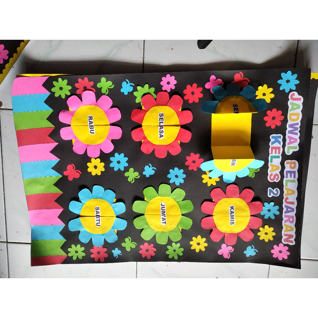 jadwal pelajaran kreatif || hiasan dinding kelas kreatif