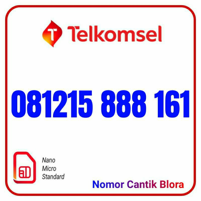 Nomor Cantik Telkomsel Nomor Cantik Simpati 4G Lte 8881 881 8882 882 8883 883 58 588 5888 158 1588 1