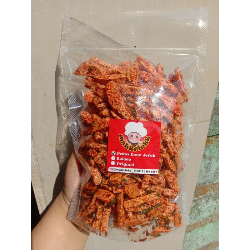 

Basreng pedas daun jeruk 500 grm