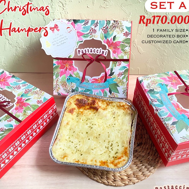 

KLFW6872 Jangan Sampai Kehabisan SIAP KIRIM Christmas Hampers Pasta Set Pastaccini Lasagna Baked Spaghetti Macaroni Schotel Casserole Pastel Tutup Makanan Murah Jakarta Natal Liburan