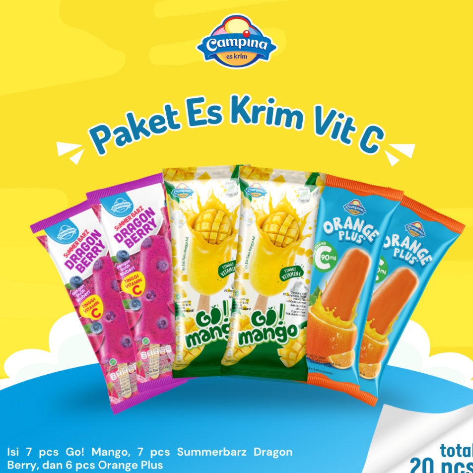 

YGCB5611 C6369 PAKET ICE CREAM CAMPINA VITAMIN C ES KRIM