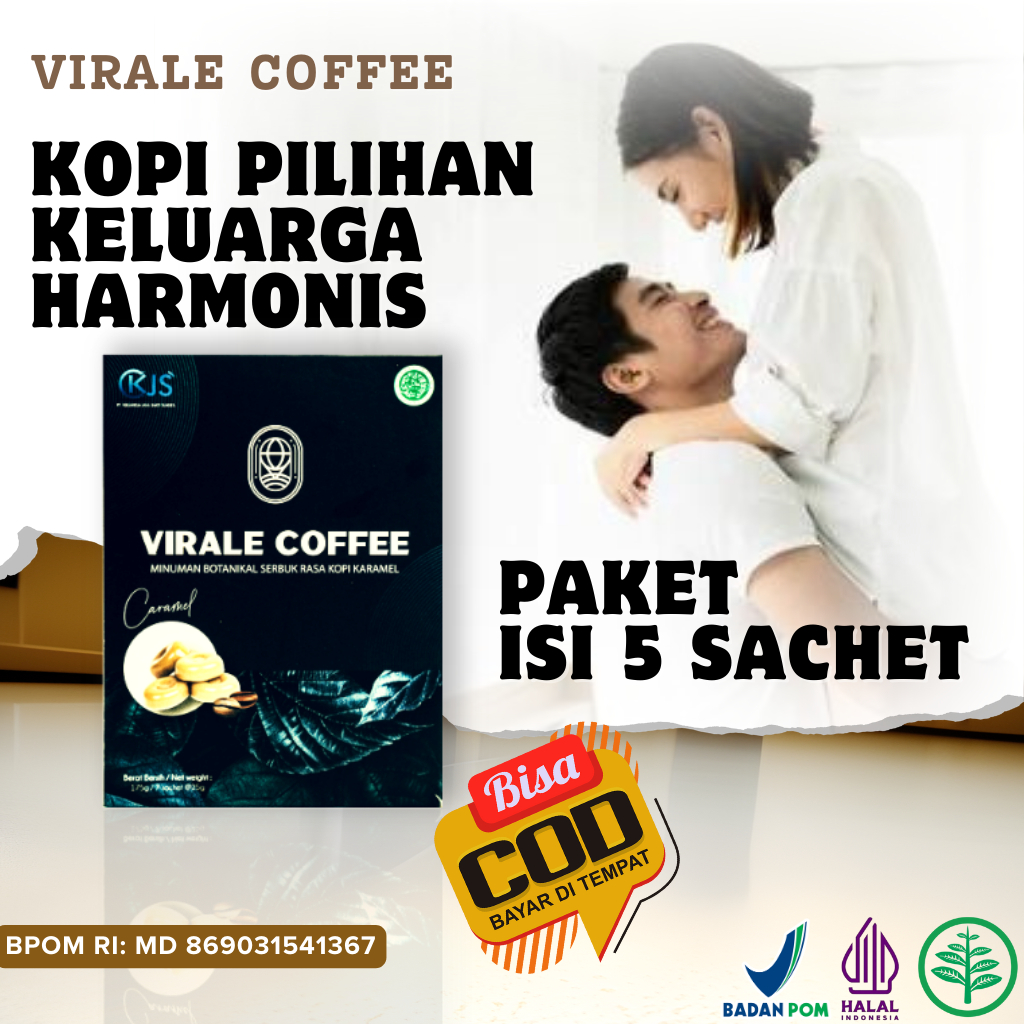 Kopi Kuat Tahan Lama VIRALE COFFEE Penambah Stamina Pria Dewasa Tahan Lama Diranjang Isi 5 Sachet Ko