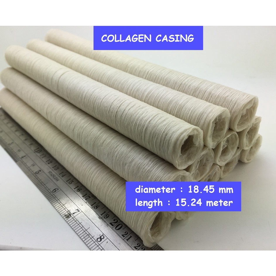

MWVP347 PROMO MURAH Casing Sosis kolagen warna clear diameter 1845mm