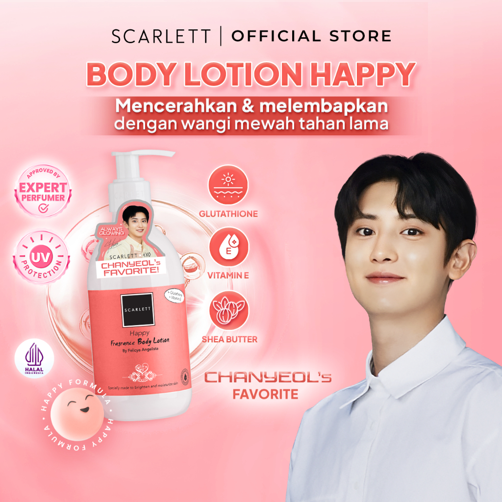 Scarlett Whitening Happy Fragrance Brightening Body Lotion / Brightening Body Lotion / Body Lotion