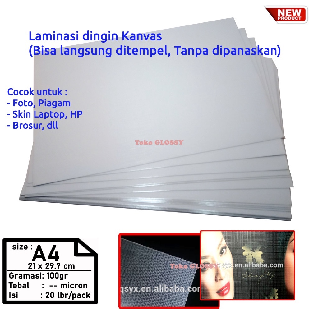 Laris LAMINASI KANVAS A4 NSL