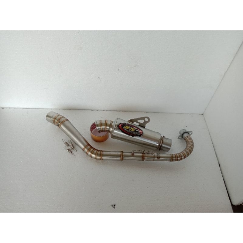 Knalpot jupiter z vega supra absolute revo blade knalpot racing pipa leher full cacing knalpot origi