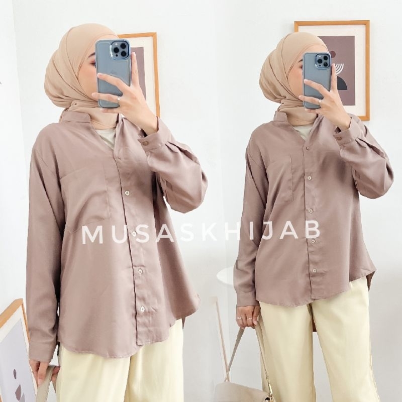 MILLA TUNIK / BLOUSE SHAKILA POLOS / KEMEJA SHAKILA / ATASAN SHAKILA POLOS