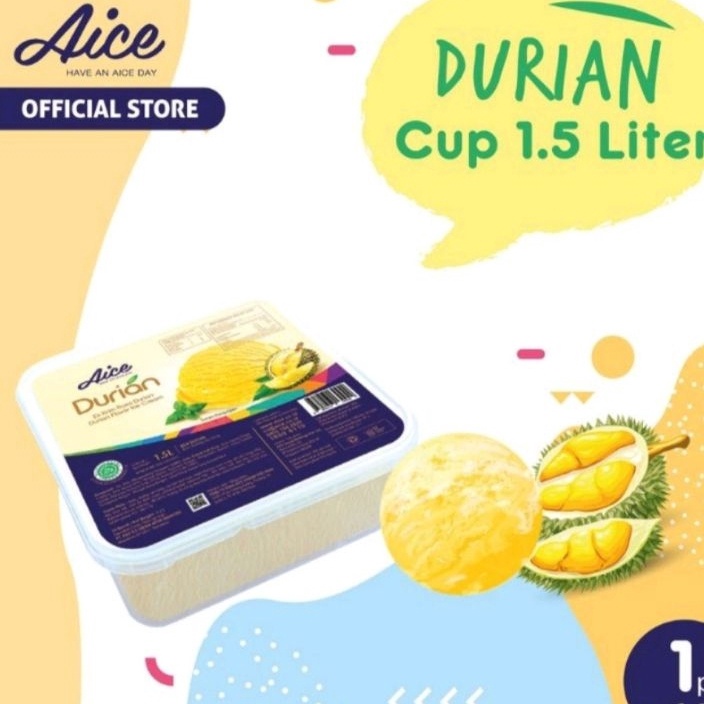 

NDTJ9739 COD ICE CREAM AICE DURIAN 15 LITER