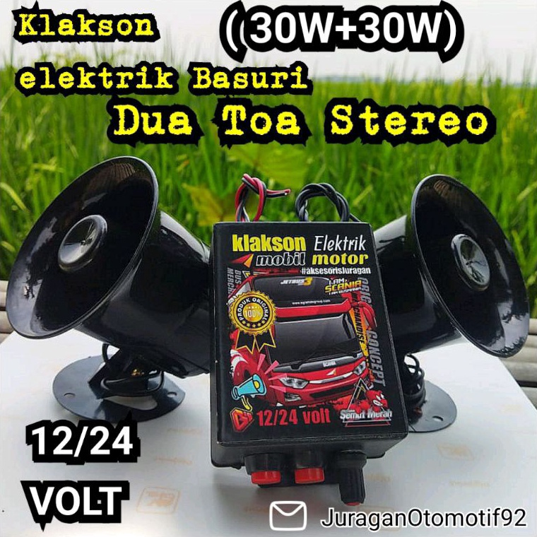 KLAKSON BASURI ELEKTRIK VERSI TOA 3WX2 1224V