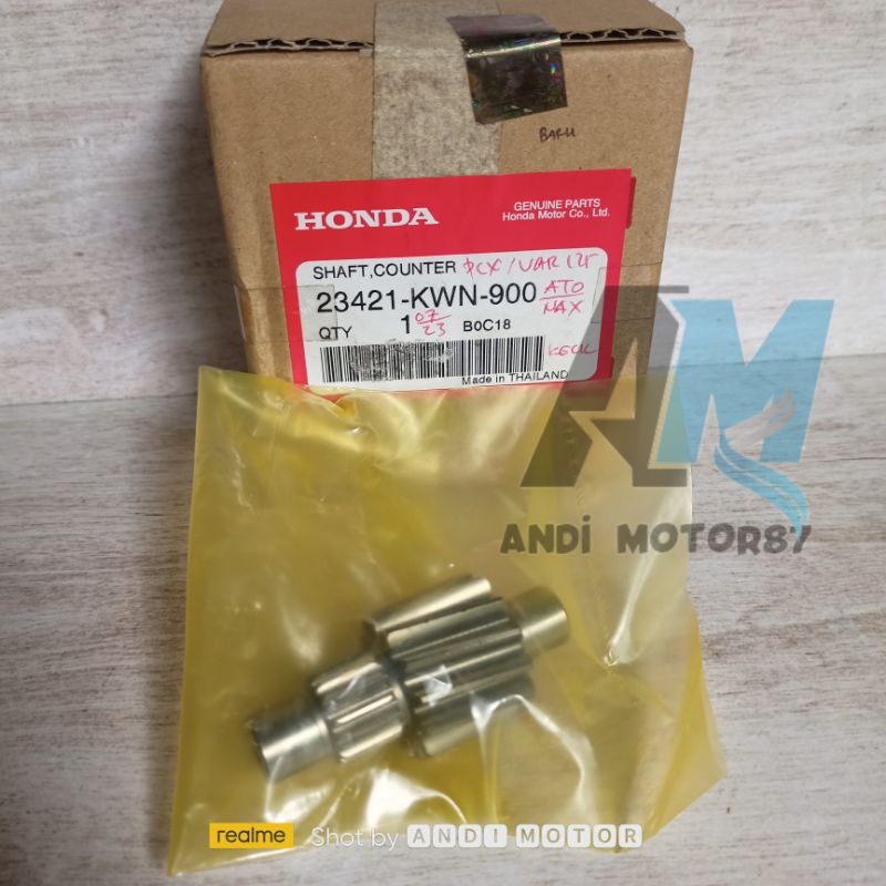 23421KWN900 Countershaft (13T)Gear gir gigi Rasio gardan Kecil Honda PCX 125 CBU original ahm thaila