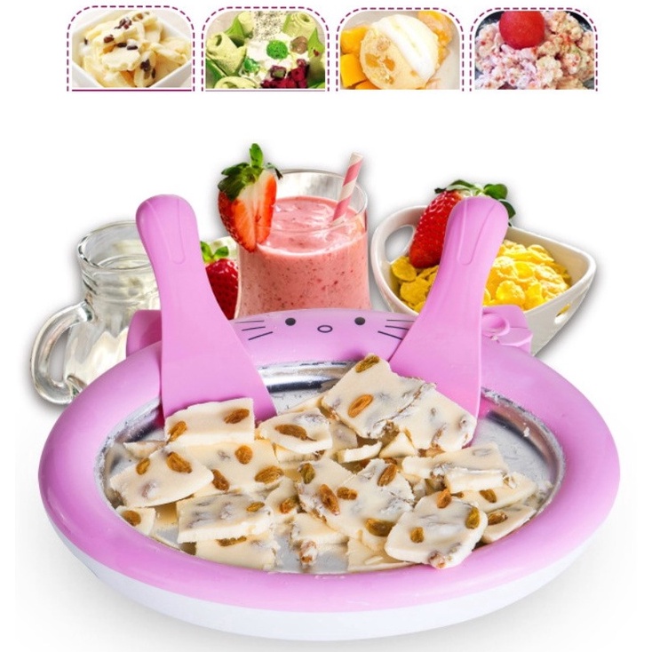 cc Alat Pembuat Ice Cream Roll  Cetakan Es Krim  Yogurt Rumahan