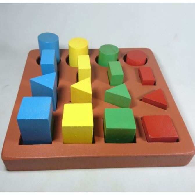 Mainan Anak Pasak Kombinasi Geometri / Pasak Geometri Bertingkat