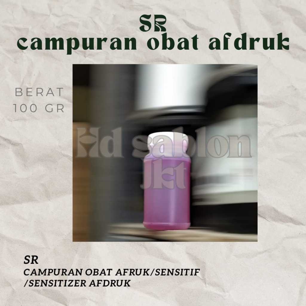 

SR CAMPURAN OBAR AFDRUK SENSITIV/SENSITIZER AFRUK/ OBAT MERAH AFDRUK 100ML
