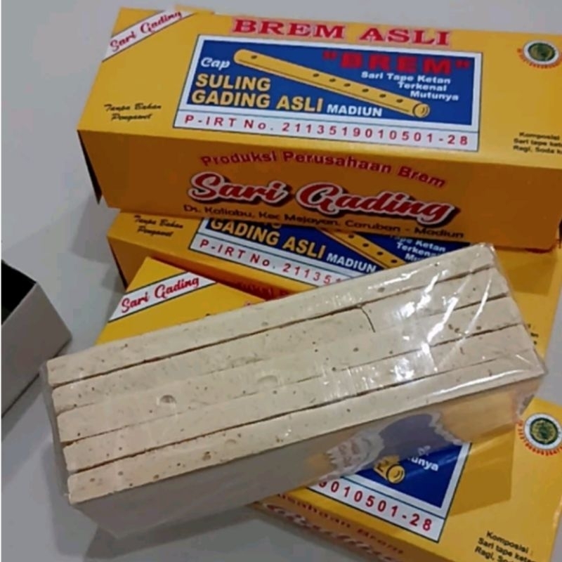 

Brem Original Khas Madiun Isi 5 Batang Jumbo Cap Suling Gading Oleh Oleh