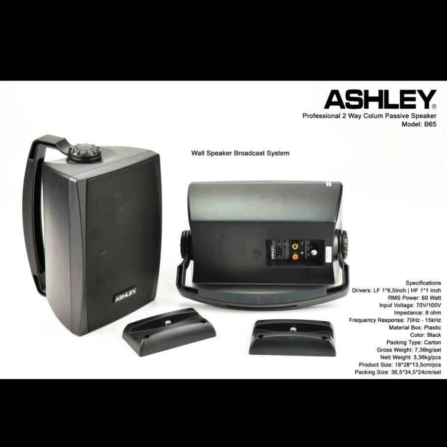 SPEAKER ASHLEY B65 6 INCH PASIF SPEAKER GARANSI ORIGINAL