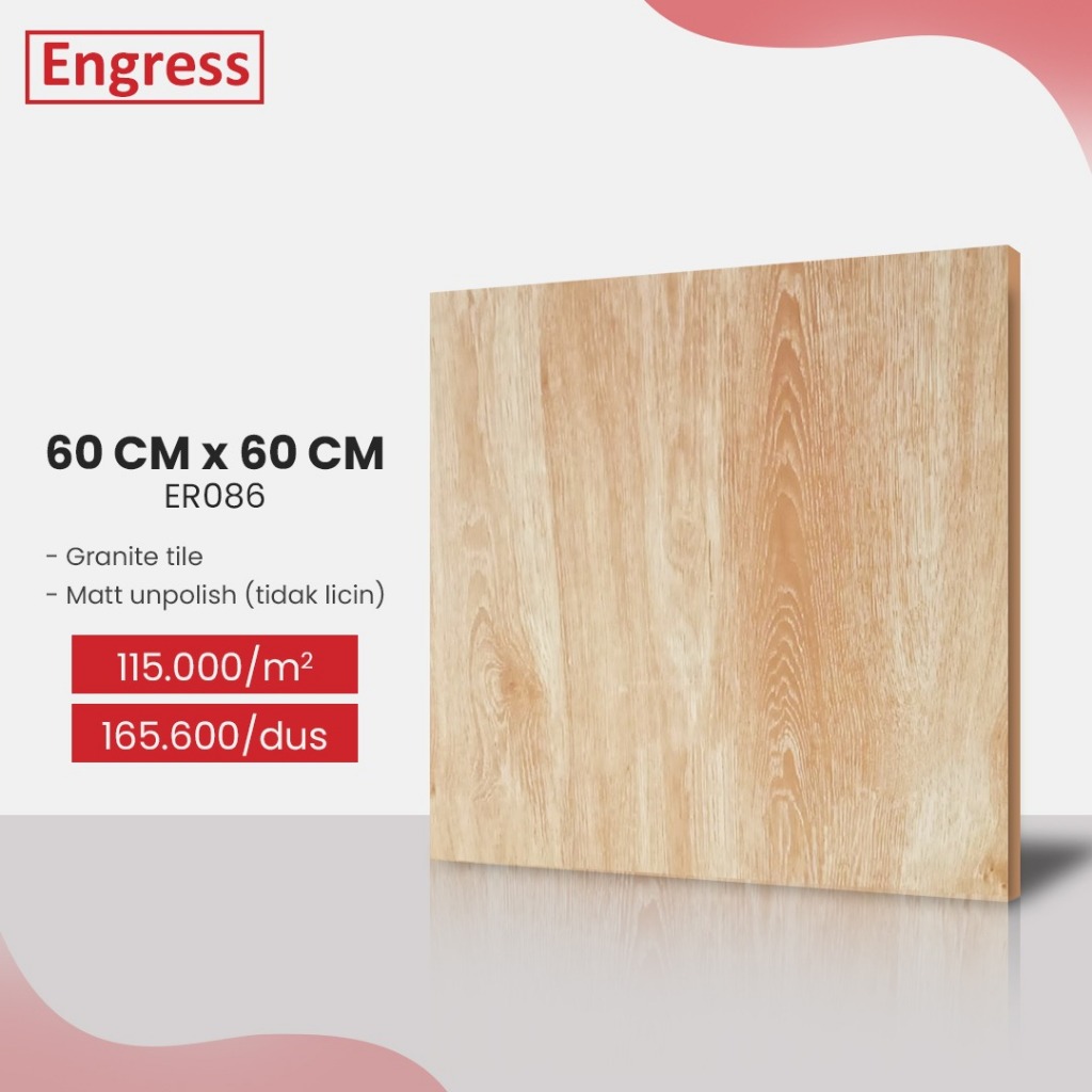 Granite Tile Lantai 60x60 Matt Unpolish Stone Motif Engress ER086