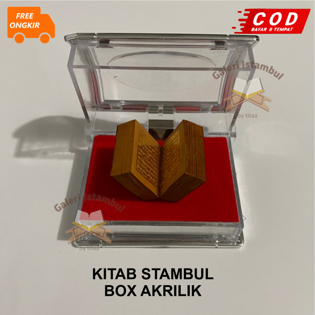 KITAB STAMBUL AL QURAN MINI KUNO ISTAMBUL BOX AKRILIK