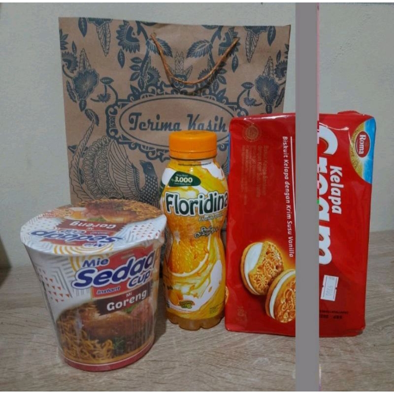 

100 pcs paperbag batik besar biasa ukuran 27x21x7