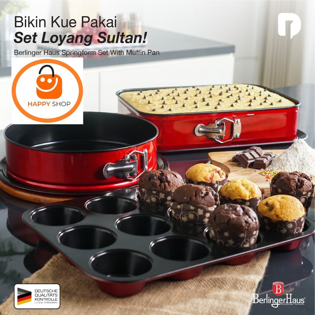 Berlinger Haus Springform Set with Muffin Pan Burgundy