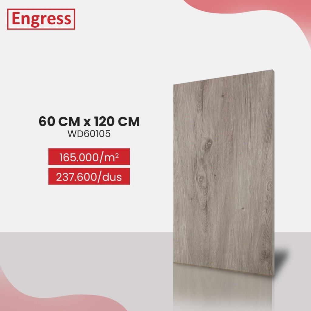 Lantai Granite Tile Wood Motif Natural 60x120 Engress WD60105